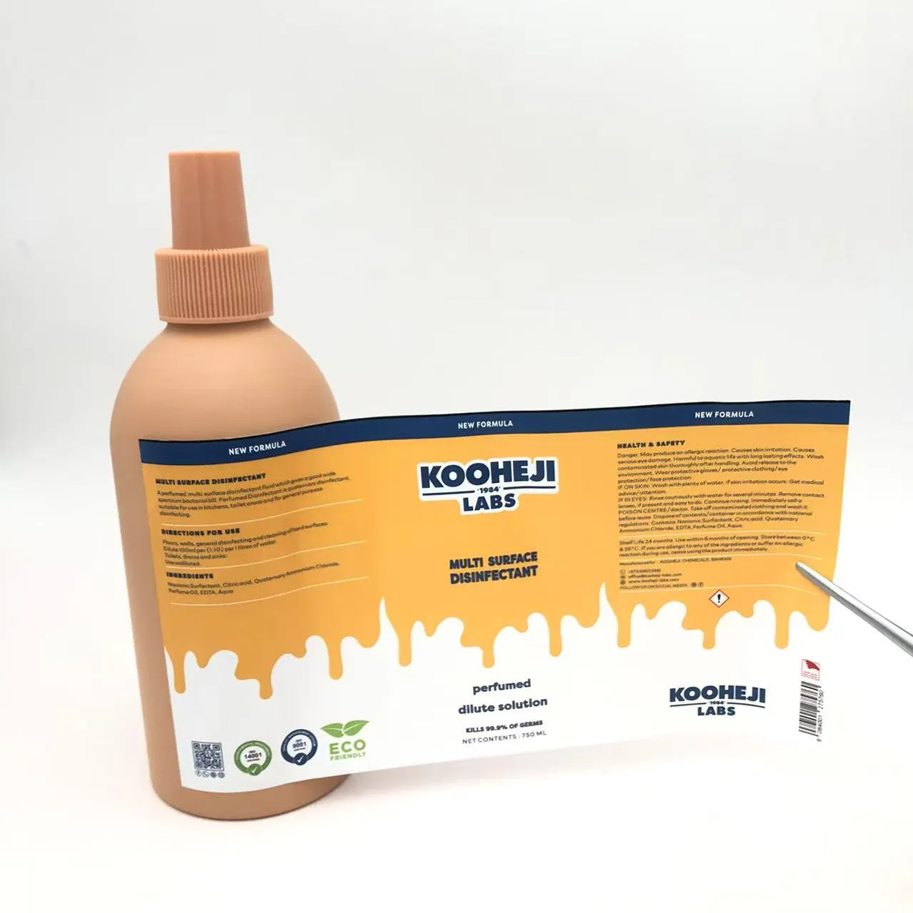 Label Kemasan Botol Disinfektan