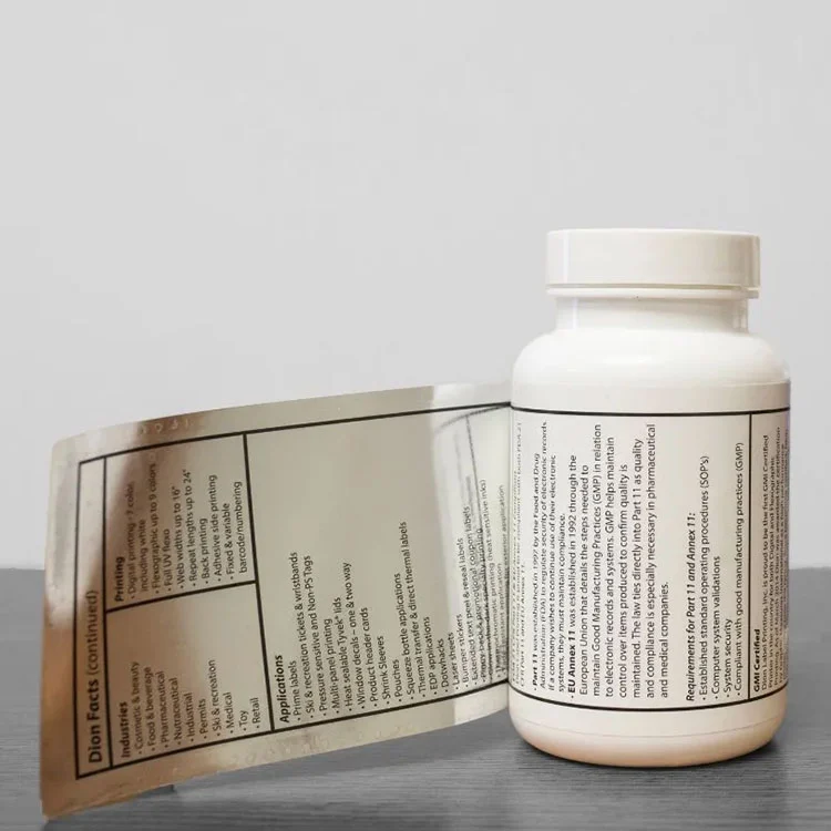 Label nutraceutikal lan suplemen