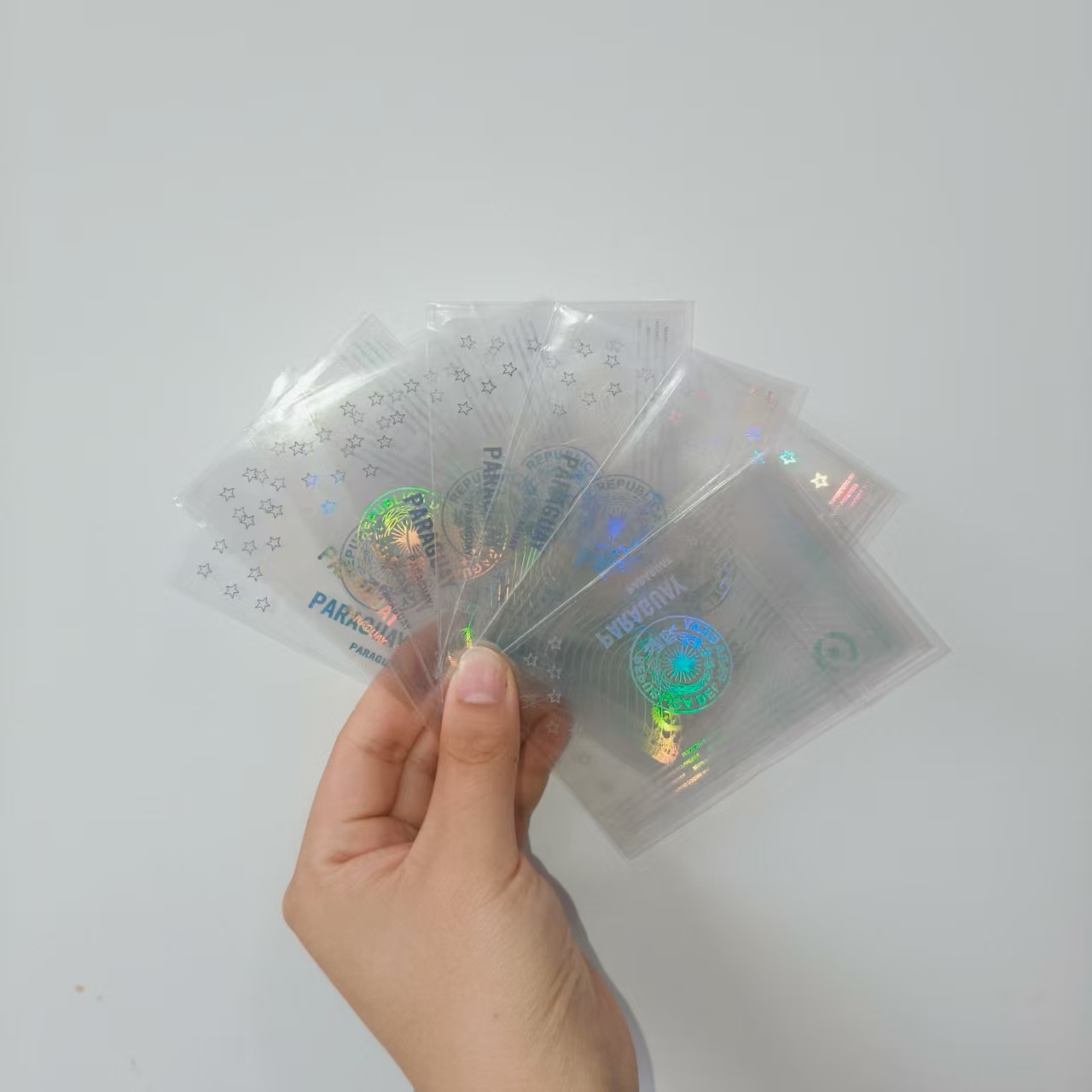 Sticker kertu transparan transparan
