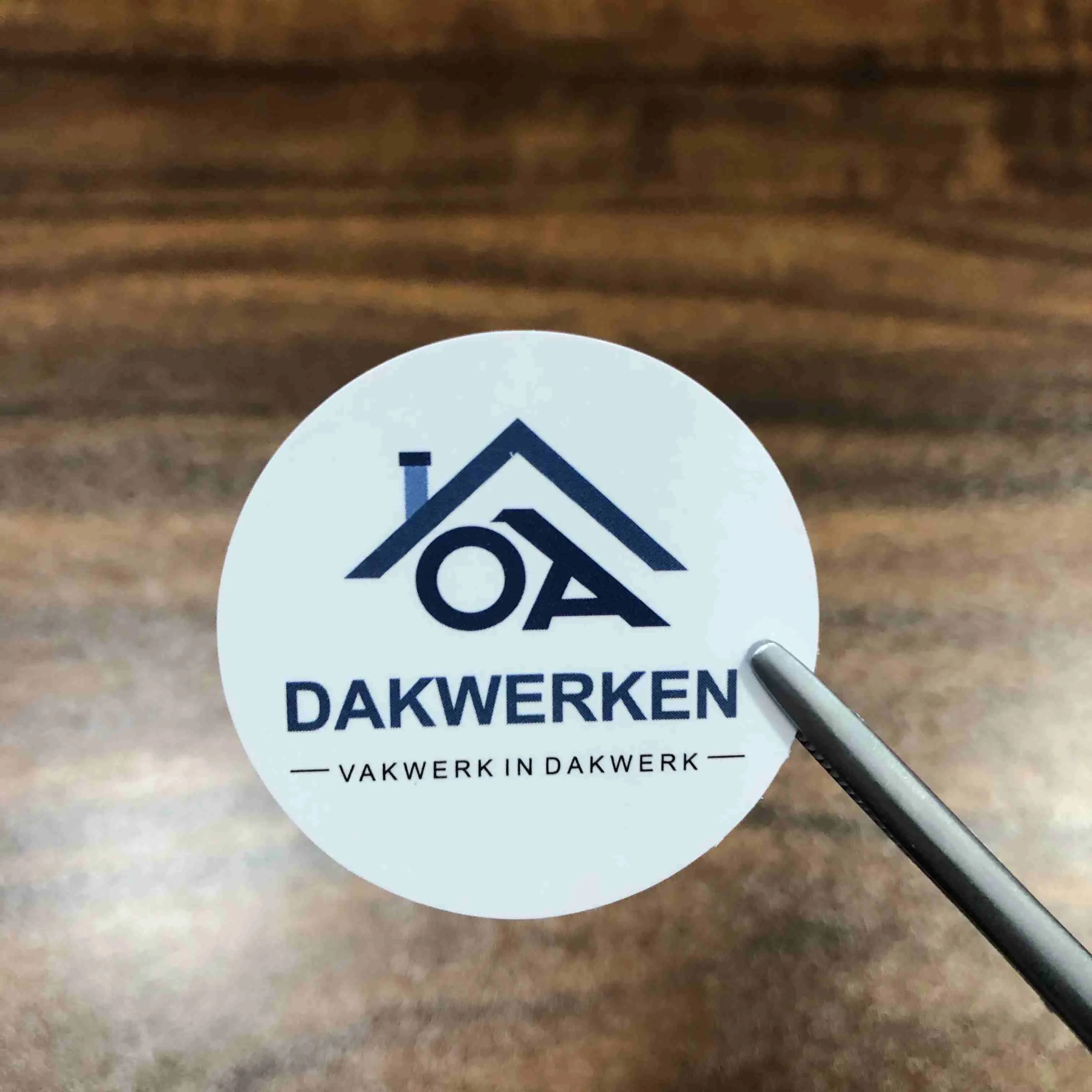 Waterproof Vinyl Round Label karo Logo